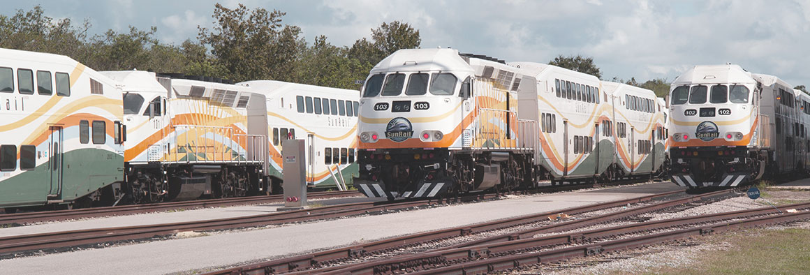 Trains in Yard