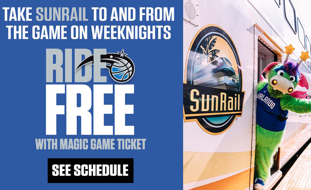 Take SunRail to and from the game on weeknights