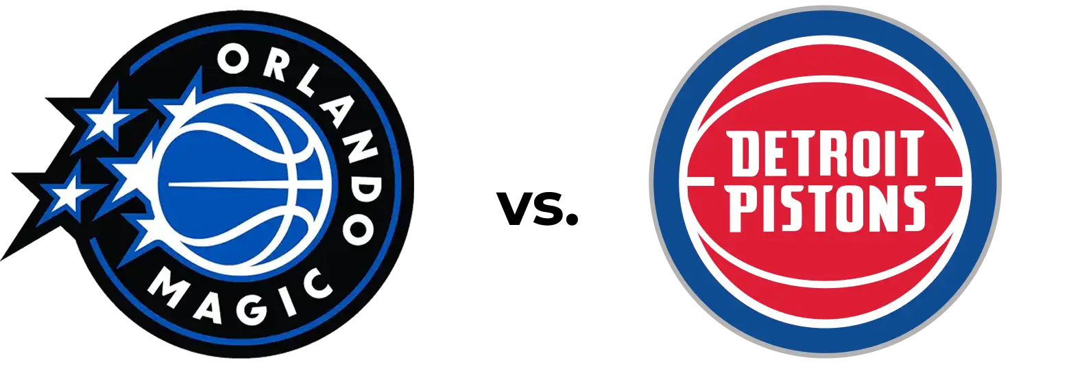 Orlando Magic and Detroit Pistons logos